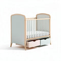 Baby crib with storage drawers made of wood and designed in pastel colors 130 x 70 x 90cm