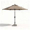 Patio umbrella with tilting feature for outdoor relaxation 250 x 250 x 250cm beige fabric
