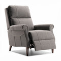 Recliner chair with adjustable footrest gray fabric upholstery 85 x 85 x 100cm